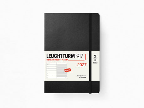 2027 Leuchtturm 1917 Weekly Planner & Notebook - BLACK