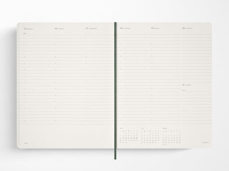 Moleskine 15 Month 2027 Weekly Planner - Myrtle Green Soft Cover
